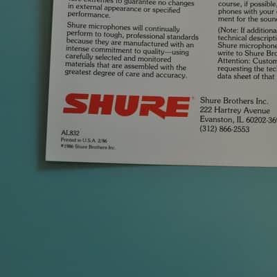 Shure Microphones vintage catalog booklet brochure. 1986 image 11