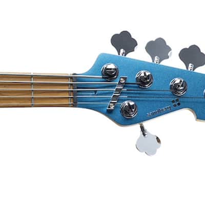 Sandberg California VT5, Lake Placid Blue - High Gloss, Maple/Maple Birdseye Roasted, Matched Headstock image 3