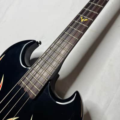 Brownsville New York Bat Electric Bass Guitar 2000s - Hot Rod Flame Graphic image 9