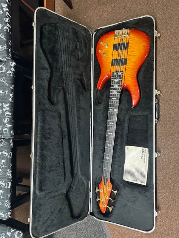 Used PEAVEY TL-Five 5-string electric Sunburst Orange w/ Hard | Reverb