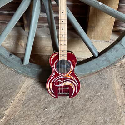 G-Sharp OF-1 Travel Guitar, Three Tone Sunburst (g# tuning, comes w/ gig bag) image 1