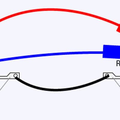 20 Ft Castline Gold 1/4" TRS to 1/4" TS Mogami 2549 Stereo to Mono Summing Cable with Resistors image 3