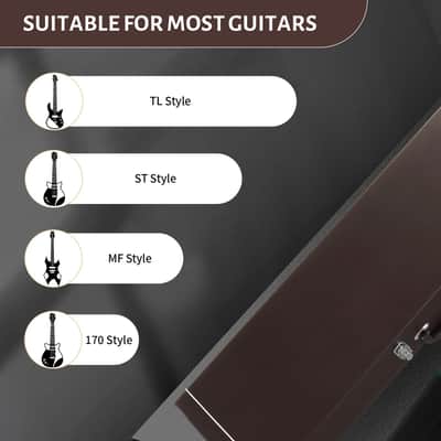 Ktaxon (Chocolate in Color) High Grade Electric Guitar Hard Shell Case w/Lock image 5
