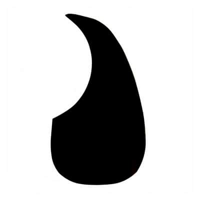 Kling-On EV-1P-B Evolution 1-Piece "Tear-Drop" Pickguard for Steel Acoustic Black image 1