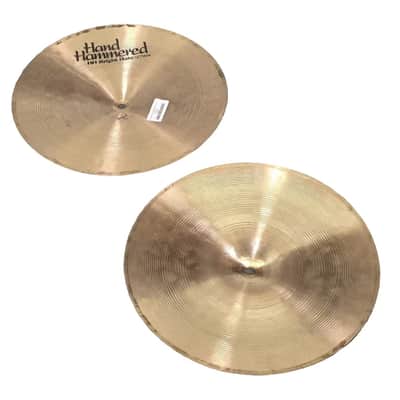 Used Sabian Hand Hammered Bright Hi Hat Cymbals 14" - Very Good image 4
