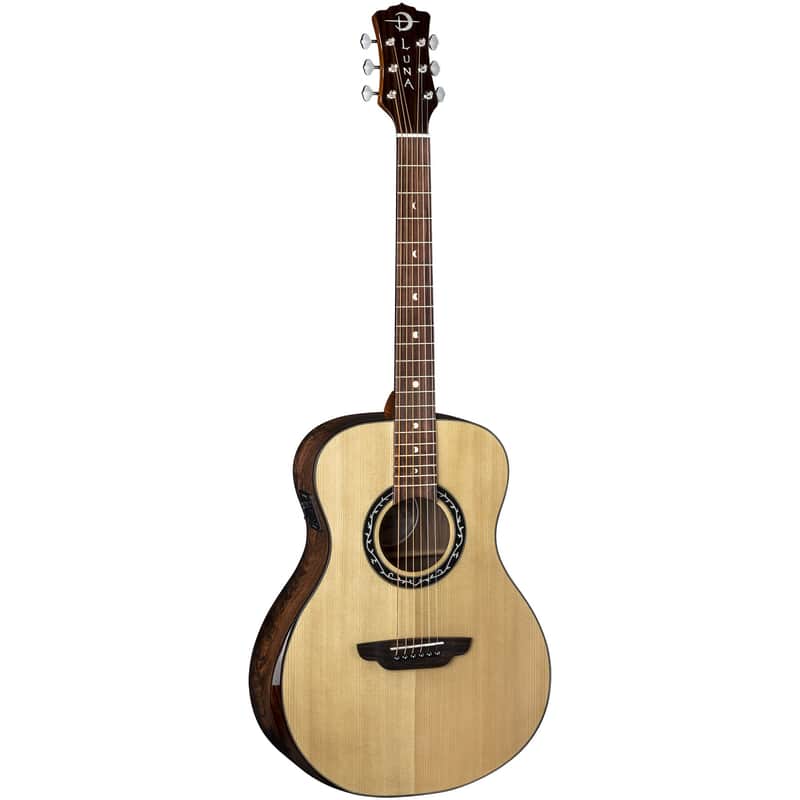 Luna Vineyard Spruce Walnut Bevel Folk A/E L Acoustic Guitars image 1