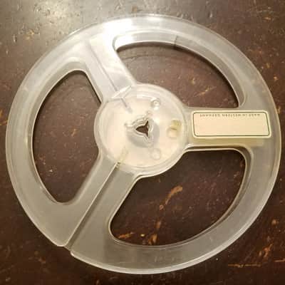 Telefunken 7" empty tape reel R2R Magnetophon take up supply 1950s - 1960s - clear plastic image 7