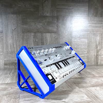 45º Angle Stand for Behringer TD-3 Bass / RD-6 Drum - Color BLUE - by KZcraftworks - US Seller