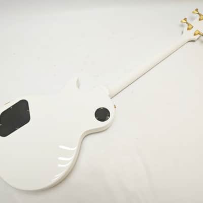 Greco EGB85 White Gold Hardware Made in Japan 1990 LP Type Short Scale Electric Bass Guitar, a4366 image 16