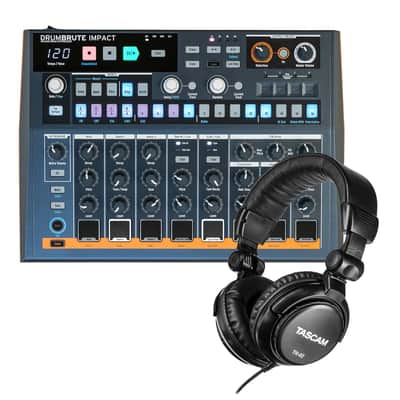Arturia DrumBrute Impact Analog Drum Machine, Tascam TH-02 Bundle
