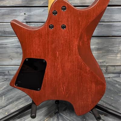 Used Unbranded Headless Electric Guitar with Overlord of Music Locking Tremolo and Gig Bag image 7