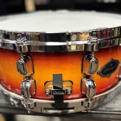 Tama Used Starclassic Bubinga Birch 5.5x14 Snare Cherry Natural Burst image 3