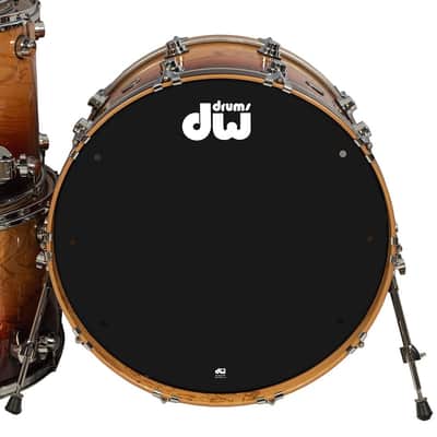Used DW Exotic 7-Piece Santa Monica Deep Rich Red over Olive Ash Burl & Butter Edges w/ Red Pearl image 5