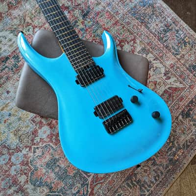Balaguer Diablo Baritone 7-String Limited Select Series, Gloss Metallic Cerulean Blue image 1