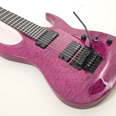 Agile 7 String Electric Guitar w/Floyd Rose 27" Scale Interceptor Pro 727 EB EMG Tribal Purple image 4