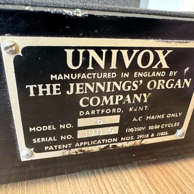 Jennings Univox J6 - 1950’s - Tube Keyboard Synth image 12