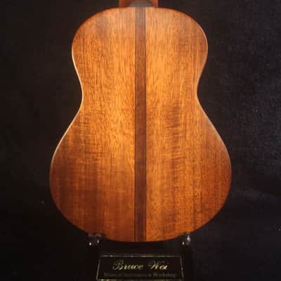 Handmade Concert Long Neck Guitarlele, Solid Hawaiian Koa, Slotted Head, Soft-bag, Bruce Wei GL-2080 image 6
