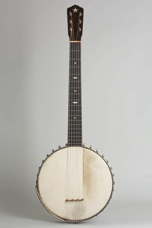 Fairbanks/Vega Tu-Ba-Phone Guitar Banjo (1920), ser. #47716, black tolex hard shell case. image 1