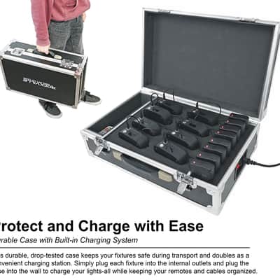 (6) American DJ ADJ ElectraPix Bar 8 Pak DMX RGBAL+UV Bar Lights w/ Flight Case image 18