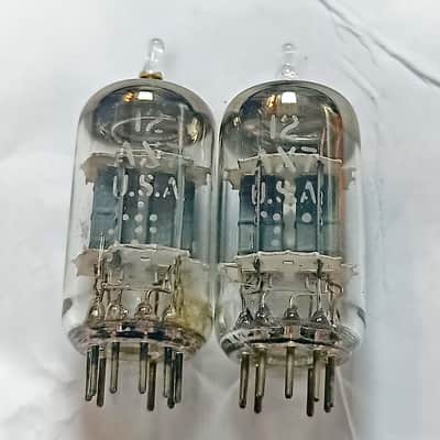 2 X 60s GE 12AX7 ECC83 electron tube image 1
