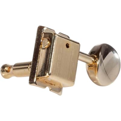 Faber FKT6L-GG Faber Kluson style tuners, 6 in line, separate bushing, gold glossy image 3
