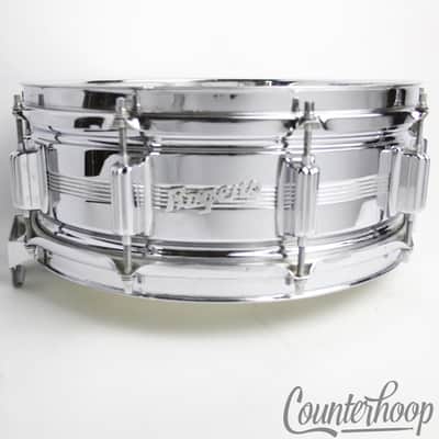 *Rogers Dynasonic 14x5"Snare Drum Brass COB 10Lug Vintage 70s 5-Line Script USA* image 5