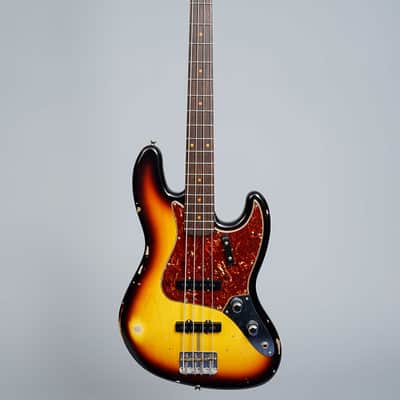 Fender Custom Shop 1962 Jazz Bass Relic 2023 - Three Tone Sunburst image 7