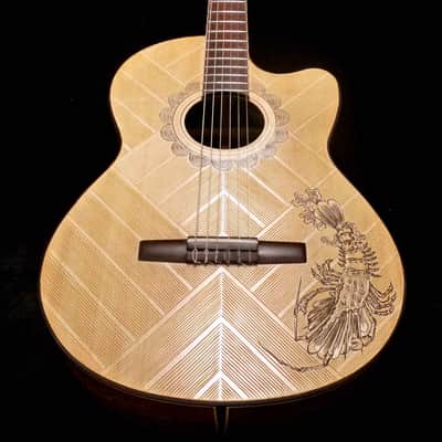 Blueberry Guitar Classical Nylon String 2023 - Hand Carved & Handmade image 2