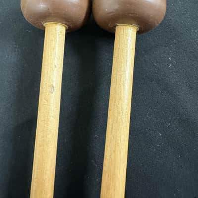 VINTAGE Percussion Construction Marimba Mallets, Brown-Medium Soft, 1 Pair-EXCELLENT image 4