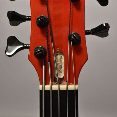 1990 Pedulla MVP-5 Bass Fretless Conversion 5-String Red w/HSC image 6