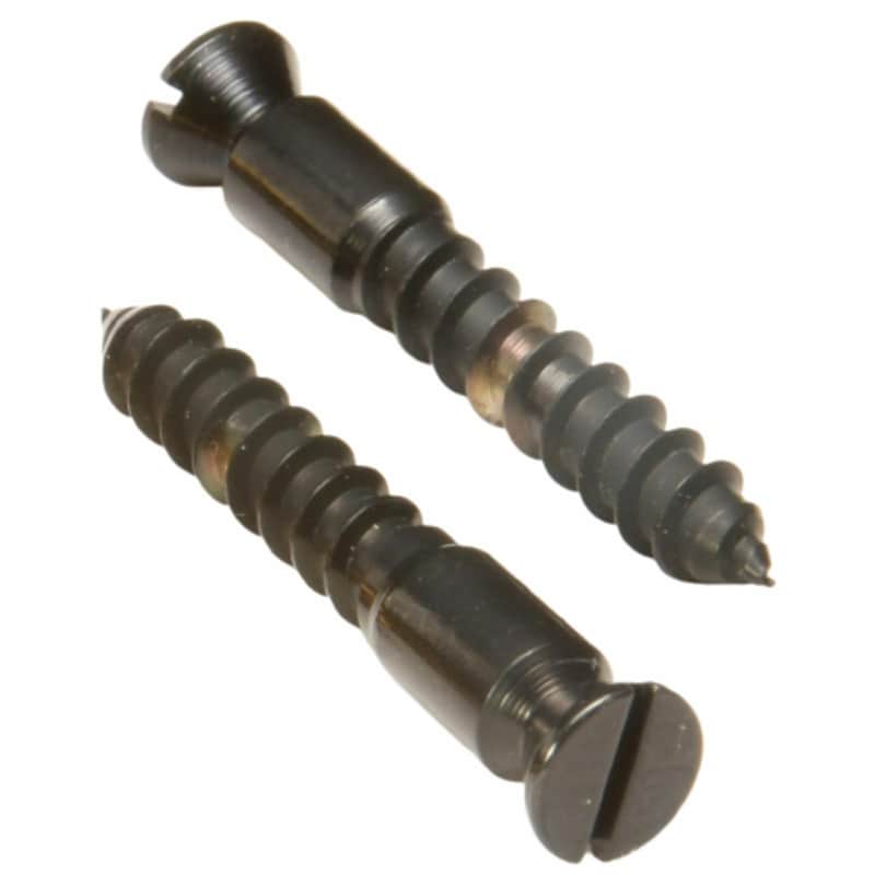 Floyd Rose FRBMWSSBP Original Bridge Mounting Wood Screws, Black, Set of 2 image 1