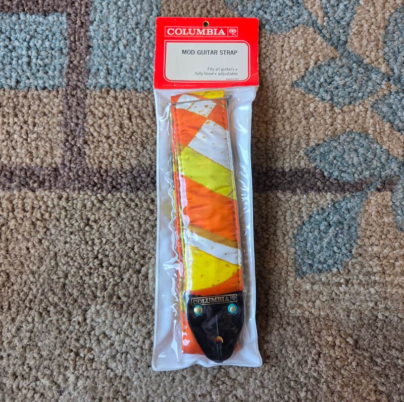 NOS Vintage 1970's Columbia Mod Guitar Strap in Original Packaging! image 1