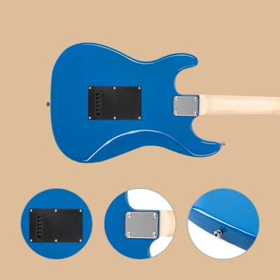 Glarry GST Electric Guitar w/20W Amplifier Sky Blue image 8