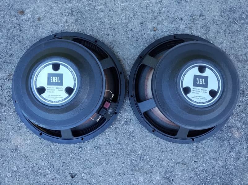 Used Matched Pair of JBL 2206HPL 12 Inch Speakers - 8 Ohms - Nice Condition! image 1