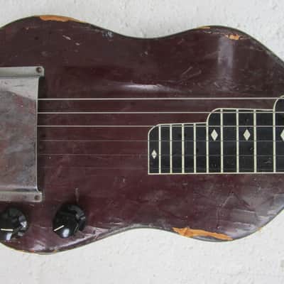 O'Dell Lap Steel Guitar, 1950's, Made By Magnatone, Purple Pearloid image 3