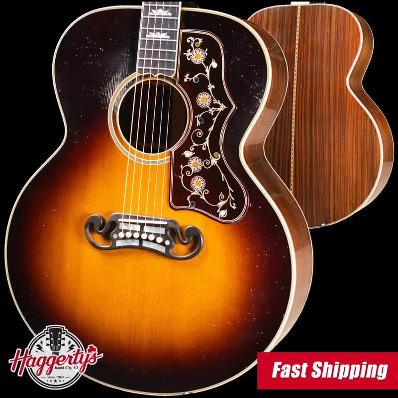 Gibson Custom Shop Pre-War SJ-200 Rosewood Murphy Lab Light Aged Acoustic Guitar - Faded Vintage Sunburst with Hardshell Case image 1