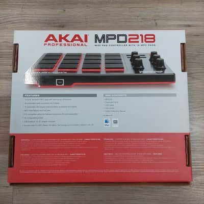 AKAI MPD218 Midi Pad Controller - Black & Red w/ original box, Manual & USB Cable SN# 694318016930 (USED) image 6