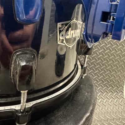 DDRUM 10” x 7” Dominion Maple Tom Blue Black fade drum Die Cast image 2