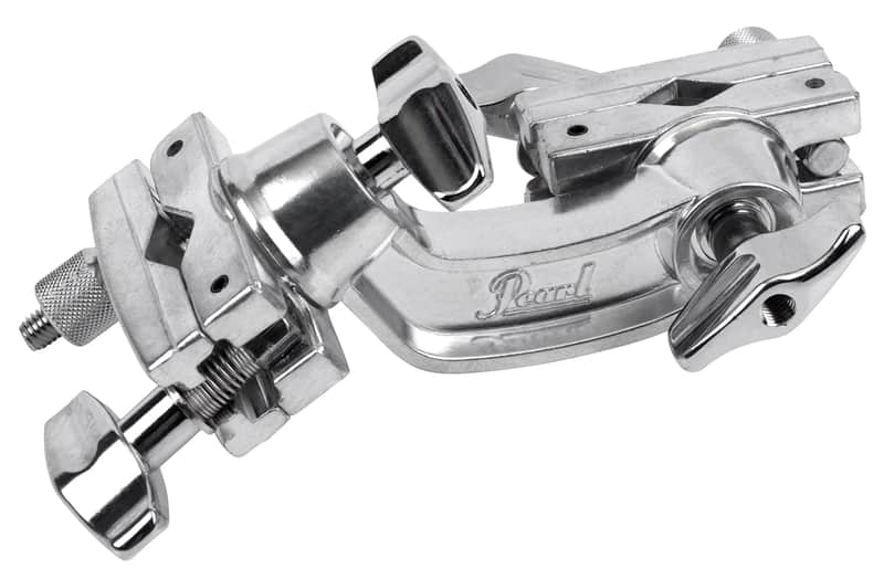 Pearl AX25 Single Accessory Clamp with Locking, Two-Way, Double Forward/Side Tilting Expandable Drum and Cymbal Arm Clamps for Mounting Anywhere around the Drum Set (Fits 5/8" to 1-1/8" Pipes.) image 1