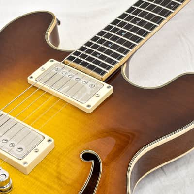 Eastman T185MX All Solid Wood Electric Thinline - Goldburst image 7