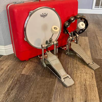 “RED TRUCKER” busker style suitcase drum by Vintage Suitcase Kick Drums image 2