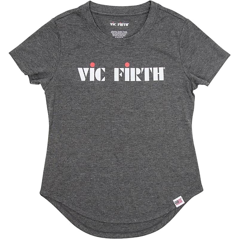 Mint Vic Firth Women's Logo T-Shirt X-Large Gray image 1
