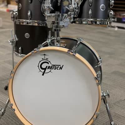 GRETSCH 4PC USA BROOKLYN 20-10-12-14 SATIN BLACK METALLIC - FLOOR MODEL image 12