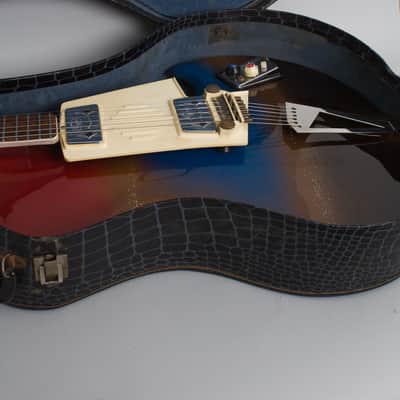 Wandre  Avalon Rock Oval Solid Body Electric Guitar,  c. 1963, original chipboard soft shell case. image 14