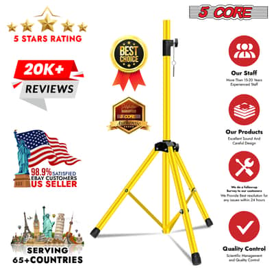 5 Core Speaker Stand Height Adjustable 72" Heavy Duty PA DJ Tripod Studio Monitor Stands image 12