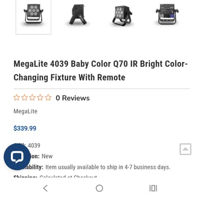 (2) Mega Lites 4039 2026 - Dj equipment, lighting fixtures image 6