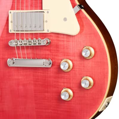 Epiphone Les Paul Standard 60s Figured Top Guitar w/Premium Gig Bag - Fucshia image 4