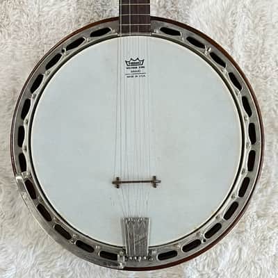 Antique 1920's Ludwig Dixie 4 string Banjo with hardshell case Chicago USA Made image 3