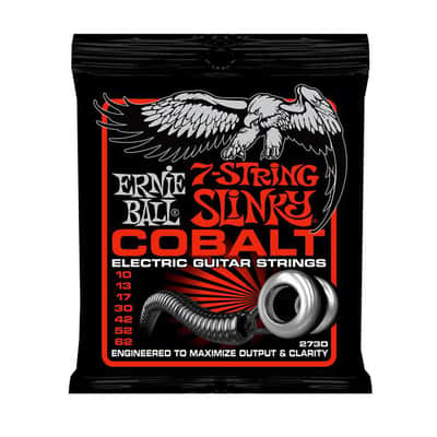 Ernie Ball 2730 Cobalt 7-String Skinny Top Heavy Bottom Strings, .010 - .062
