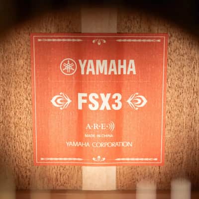 Yamaha FSX3 Red Label Acoustic/Electric Guitar - Vintage Natural with Gig Bag image 14